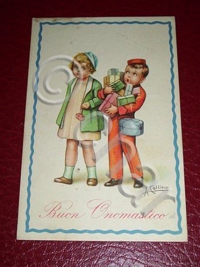 Cartolina Illustratore A. Collino - Buon Onomastico