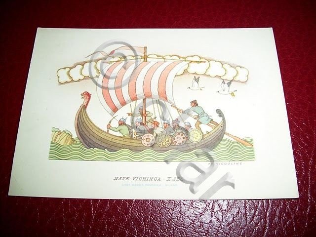 Cartolina Illustratore Vs. Nicouline - Nave vichinga