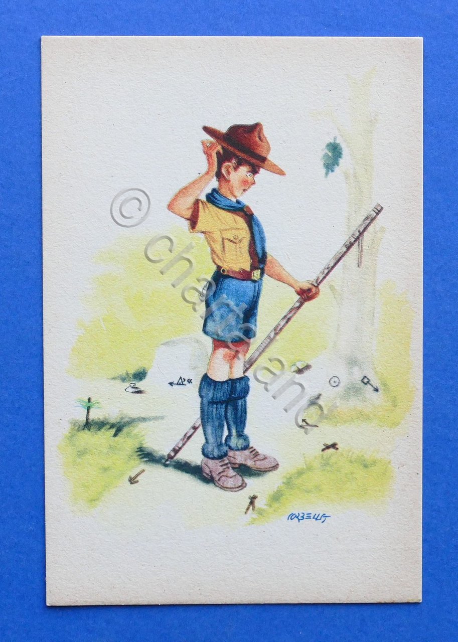 Cartolina Illustratori Corbella - Boy Scout (6) - 1940 ca..