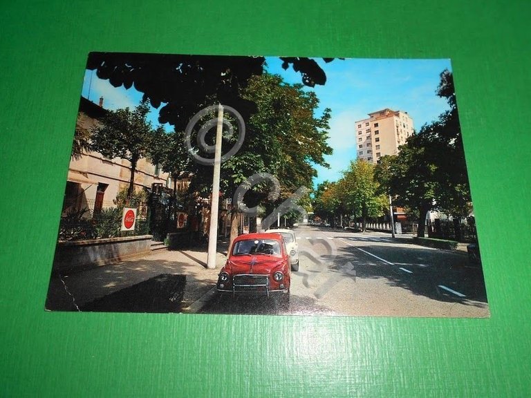 Cartolina Imola - Viale Dante e Grattacielo 1977.