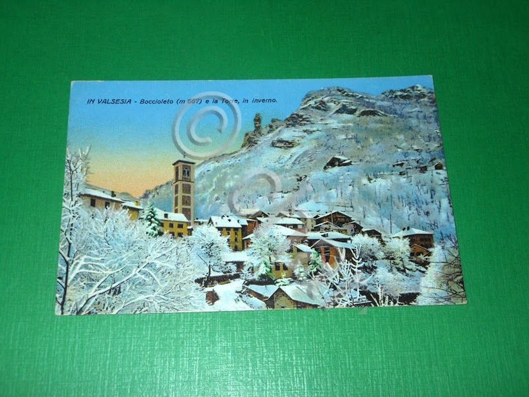 Cartolina In Valsesia - Boccioleto e la Torre in inverno …