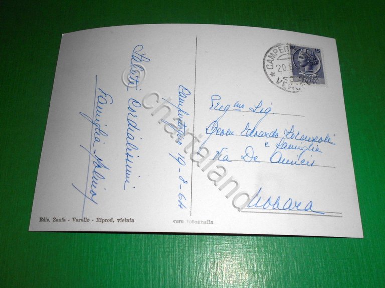 Cartolina In Valsesia - Campertogno dalla Pianaccia 1964