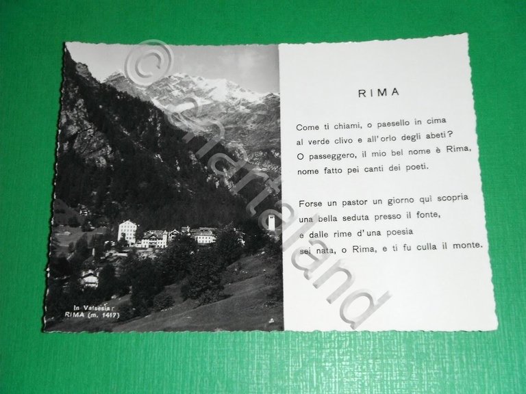 Cartolina In Valsesia - Rima ( Vercelli ) - Panorama … | Immagine Gallery 2