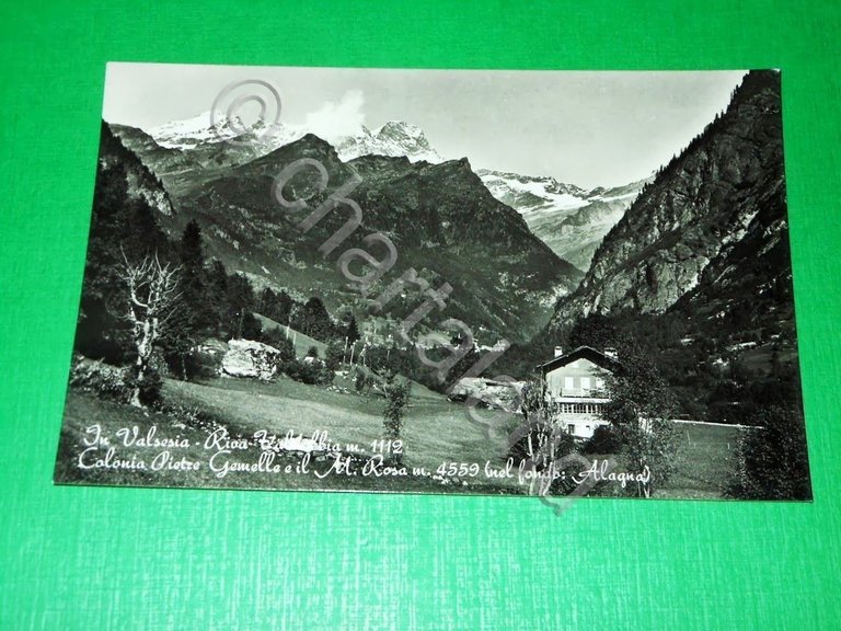 Cartolina In Valsesia - Riva Valdobbia - Colonia Pietre Gemelle …