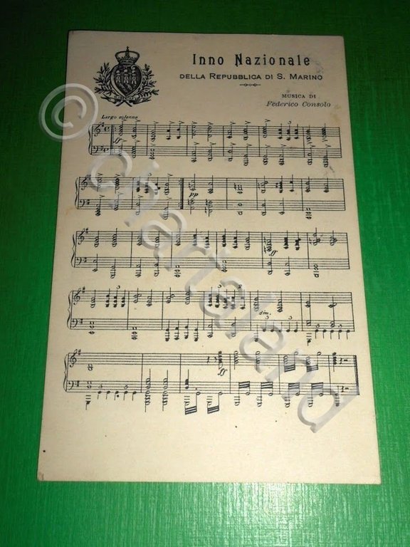 Cartolina Inno Nazionale della Repubblica di San Marino - Musica …