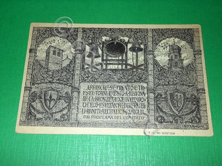 Cartolina Irredentismo Il suono del giubilo a Trento e a …