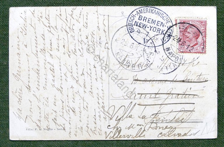 Cartolina Ischia - Panorama - 1912