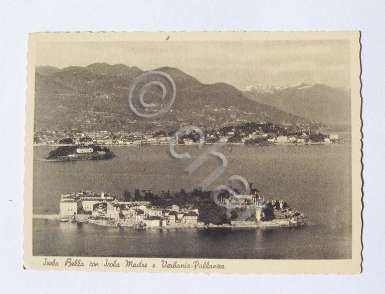 Cartolina Isola Bella con Verbania Pallanza 1940 ca