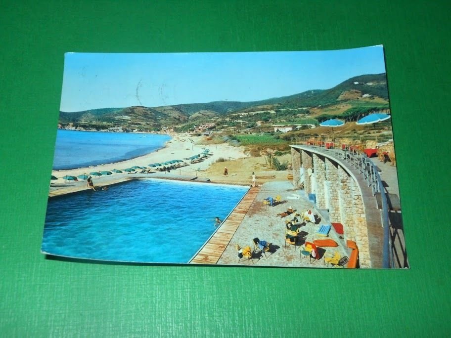 Cartolina Isola d'Elba - Golfo della Biodola Spiaggia e piscina …
