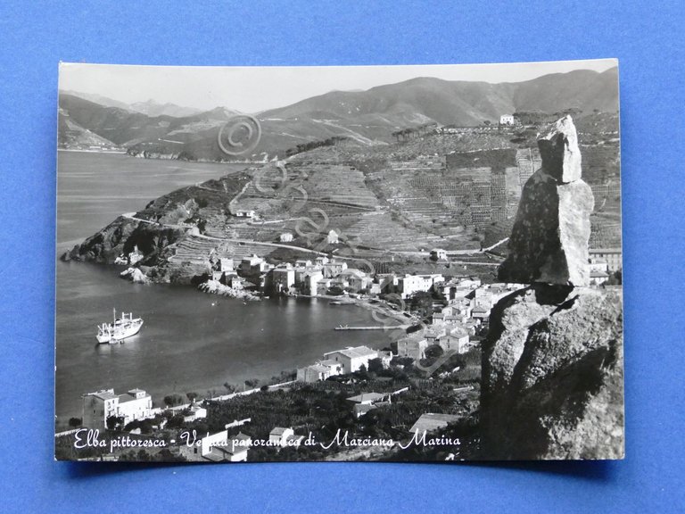 Cartolina Isola d'Elba - Veduta panoramica di Marciana Marina - …
