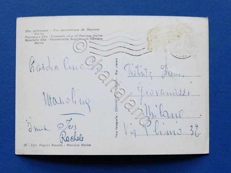 Cartolina Isola d'Elba - Veduta panoramica di Marciana Marina - …