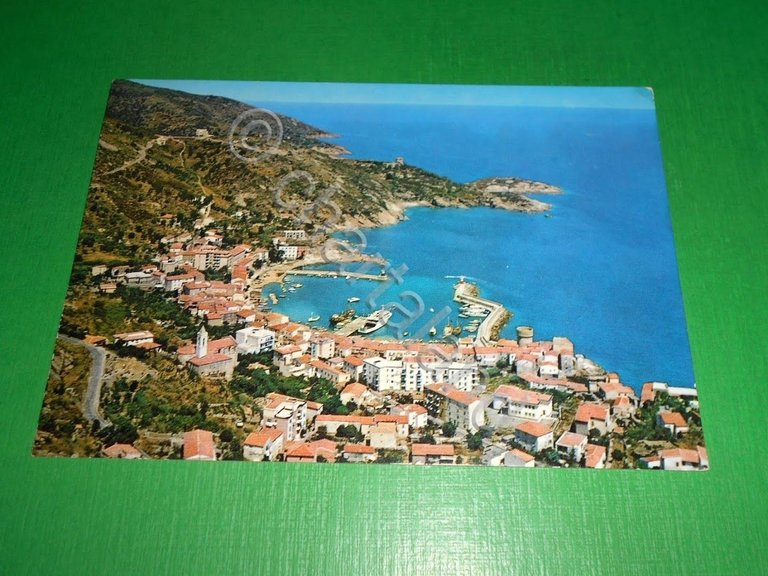 Cartolina Isola del Giglio - Giglio Porto - Veduta aerea …