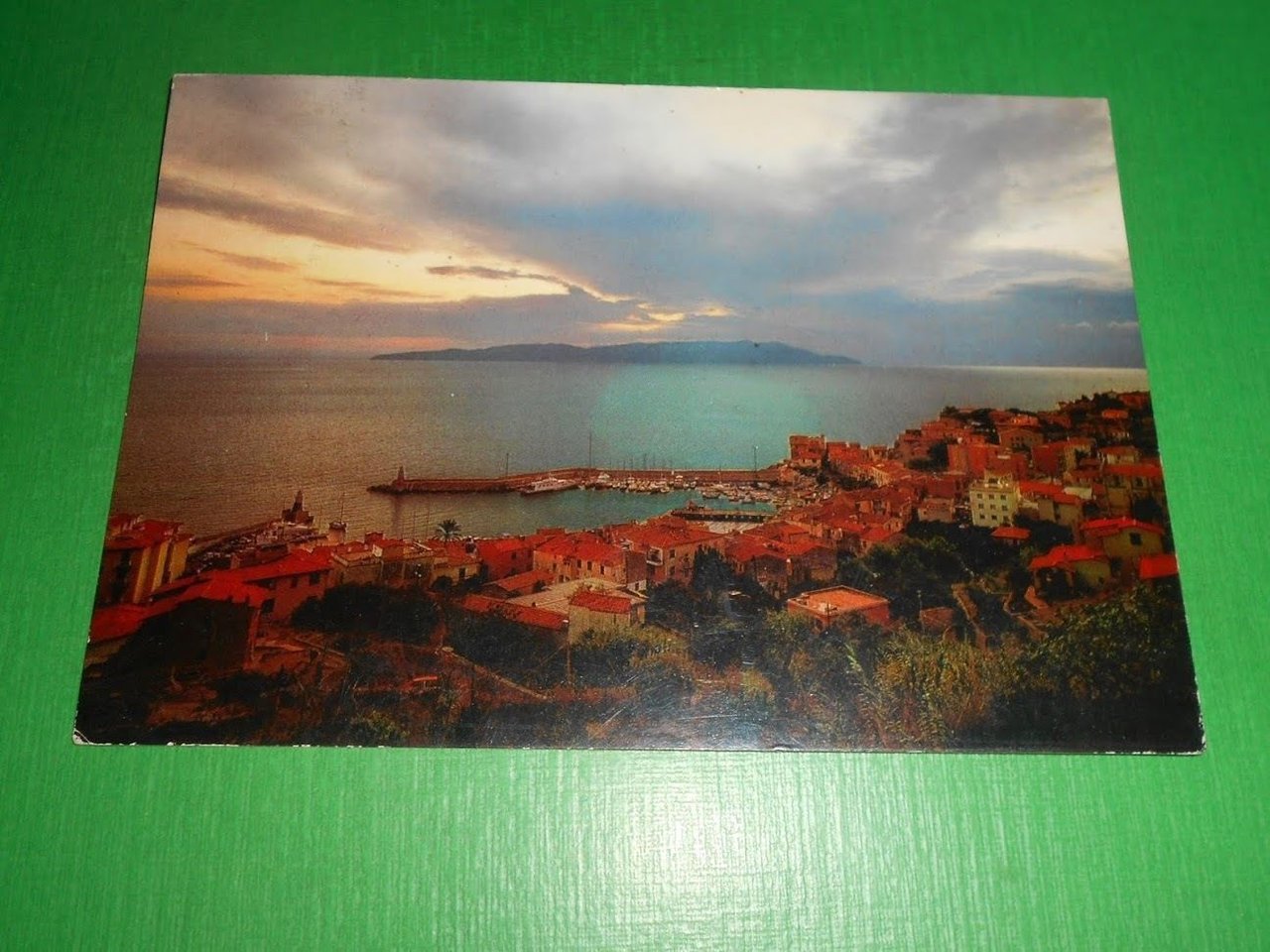 Cartolina Isola del Giglio - Il Porto 1985.
