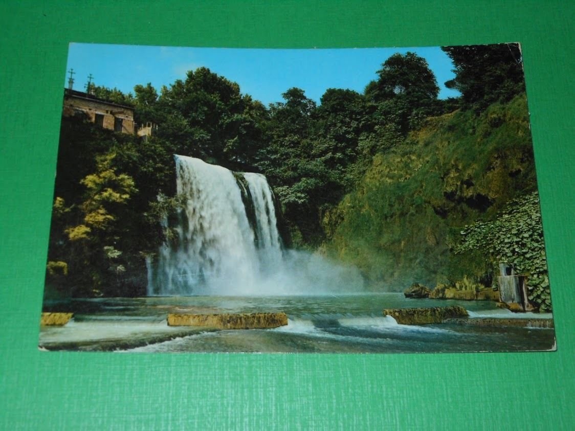 Cartolina Isola del Liri - Cascata grande 1974.