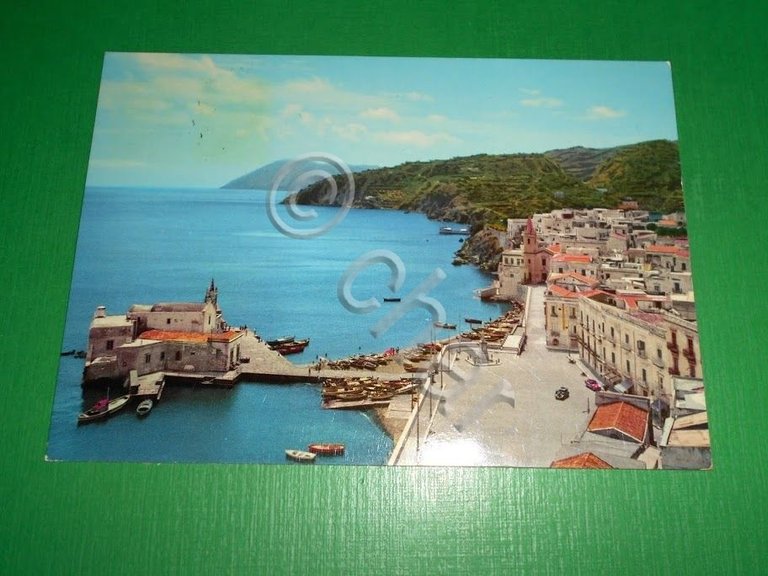 Cartolina Isola di Lipari - Marina corta 1973
