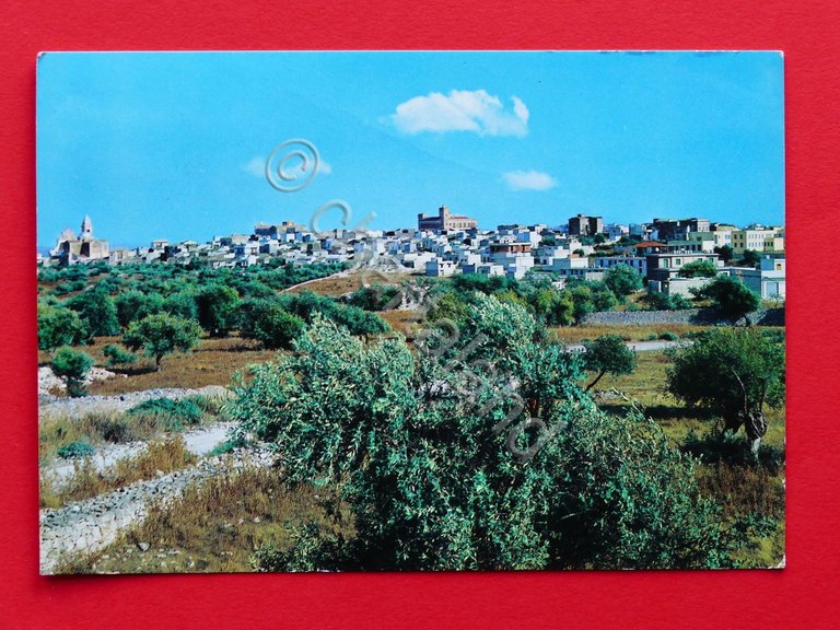 Cartolina Ispica - Panorama con Palazzo Bruno di Belmonte - …