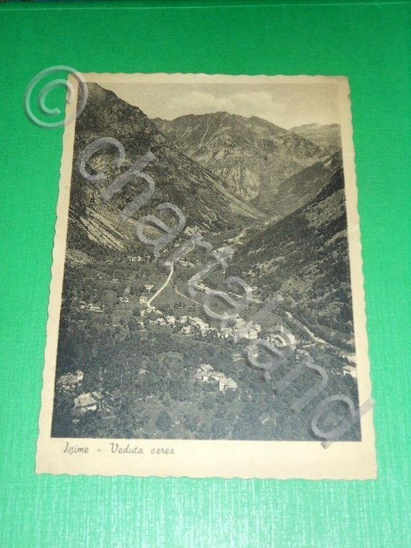 Cartolina Issime - Veduta aerea 1947