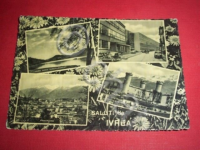 Cartolina Ivrea - Vedute diverse -- 1958