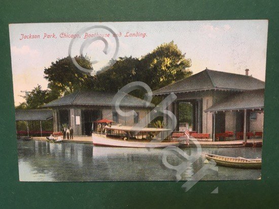 Cartolina Jackson Park - Chicago -- Boathhouse And Lanving - …