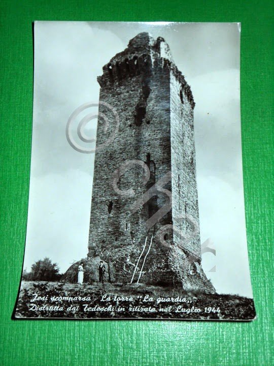 Cartolina Jesi scomparsa - La torre "La guardia" 1961