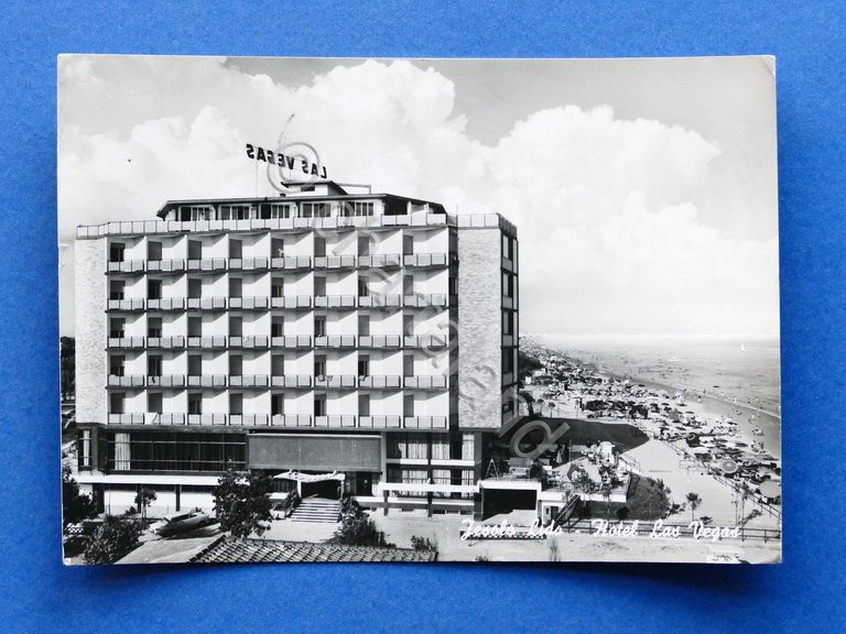 Cartolina Jesolo Lido - Hotel Las Vegas - 1961.