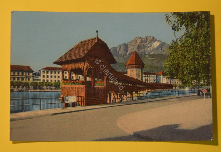 Cartolina Kapellbrucke In Luzern 1960