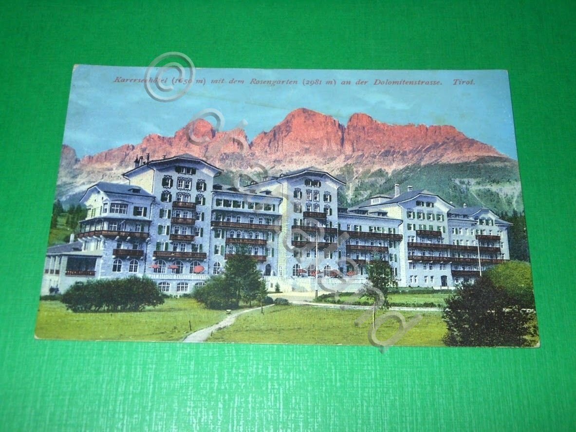 Cartolina Karersee Hotel mit dem Rosengarten / Hotel Lago di …