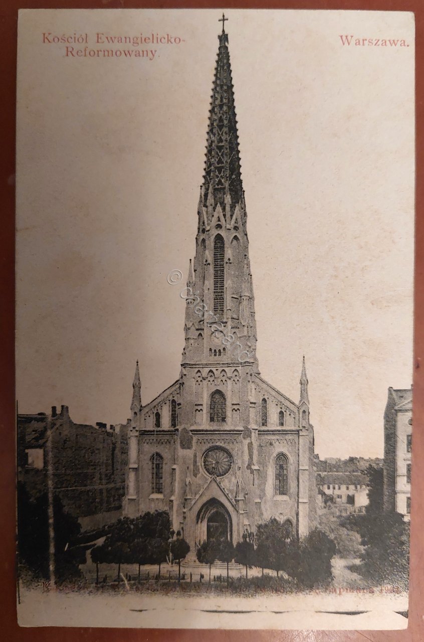 Cartolina Kosciol Ewangielicko Reformowany - Warszawa - 1940 ca. | Immagine principale