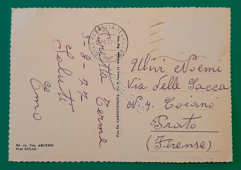 Cartolina L' Antica Porretta Terme - Piazza Vittorio Veneto - …