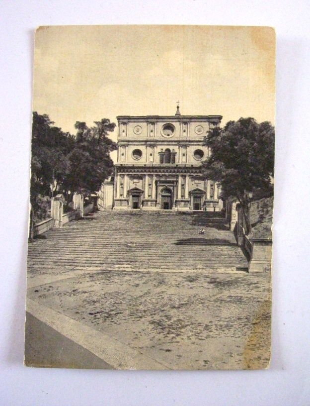 Cartolina L'Aquila - Chiesa di S. Bernardino 1956.