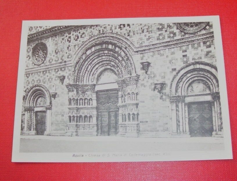 Cartolina L'Aquila - Chiesa S Maria Collemaggio 1940 ca.
