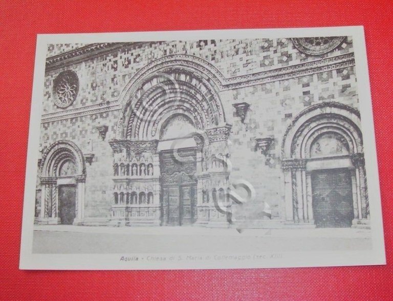 Cartolina L'Aquila - Chiesa S Maria Collemaggio 1940 ca.