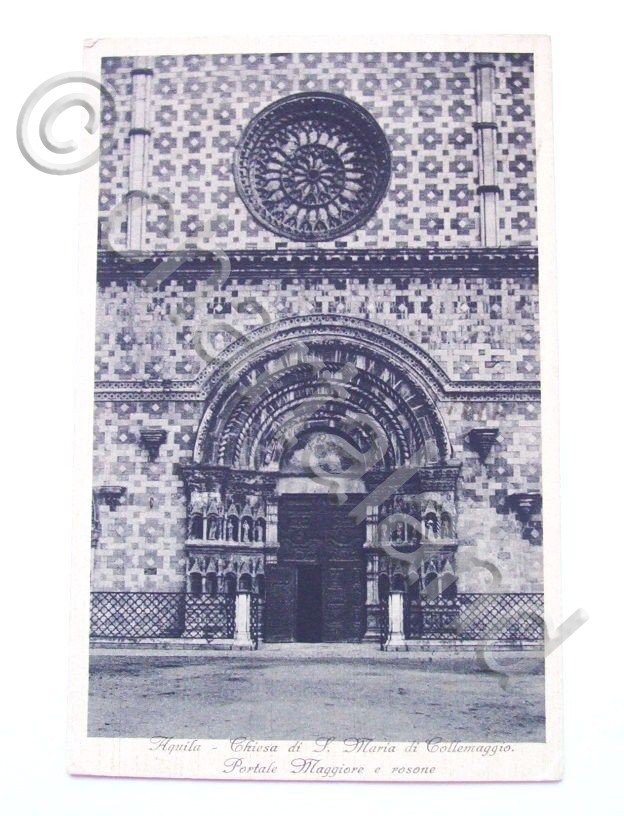 Cartolina L'Aquila - Chiesa S Maria di Collemaggio 1933 | Immagine principale