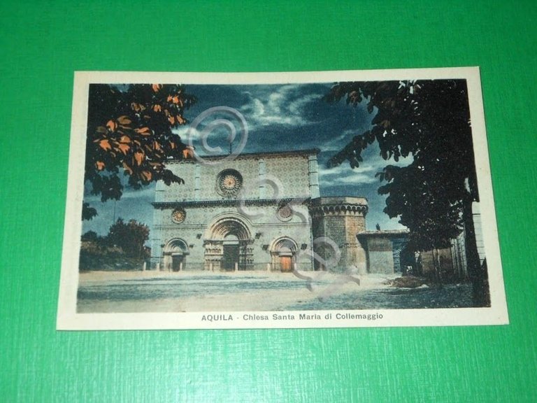 Cartolina L'Aquila - Chiesa Santa Maria di Collemaggio 1930 ca | Immagine Gallery 2