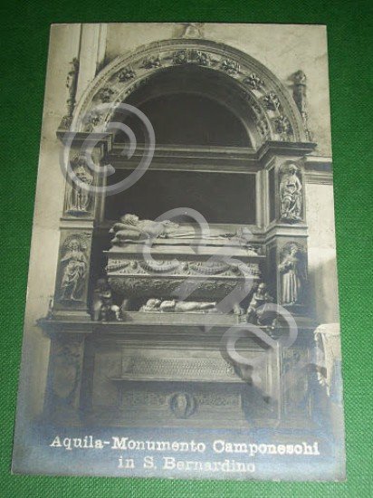 Cartolina L' Aquila - Monumento Camponeschi in S. Bernardino 1920 …