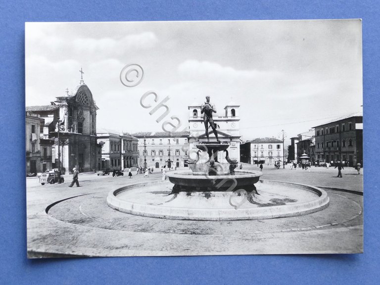 Cartolina L'Aquila - Piazza del Duomo - 1955 ca.