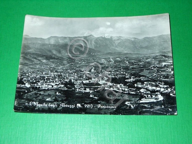 Cartolina L'Aquila degli Abruzzi - Panorama 1953
