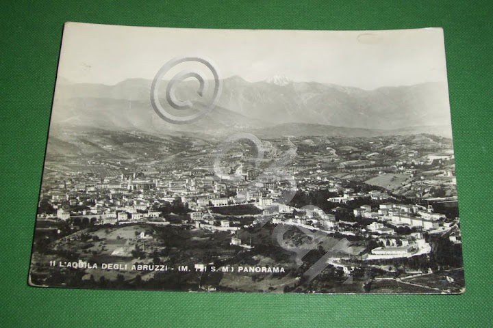 Cartolina L' Aquila degli Abruzzi - Panorama 1955 ca.
