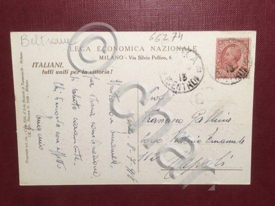 Cartolina L'Invasione Austriaca nel Veneto - 1918