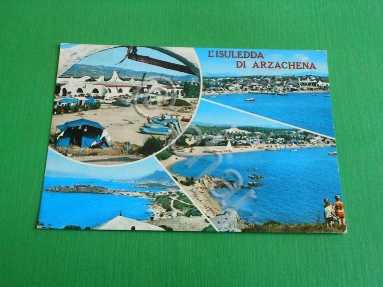 Cartolina L'Isuledda di Arzachena - Vedute diverse 1975