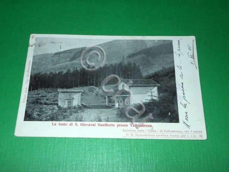 Cartolina La fonte di S. Giovanni Gualberto presso Vallombrosa 1905 | Immagine Gallery 2