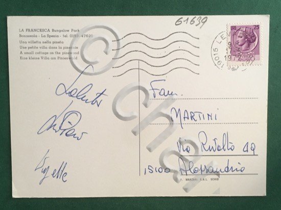 Cartolina La Francesca - Bungalow Park - Bonassola - La …