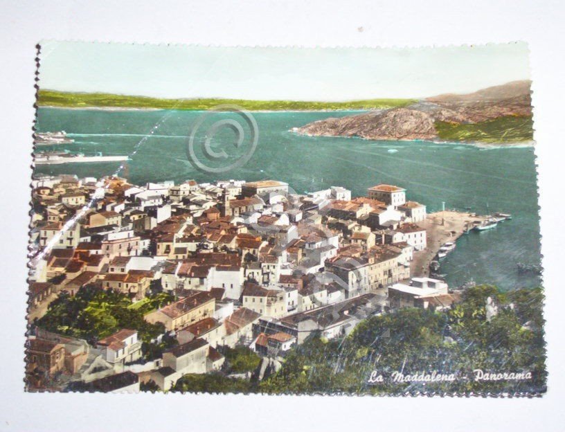 Cartolina La Maddalena ( Sassari ) - Panorama 1956.