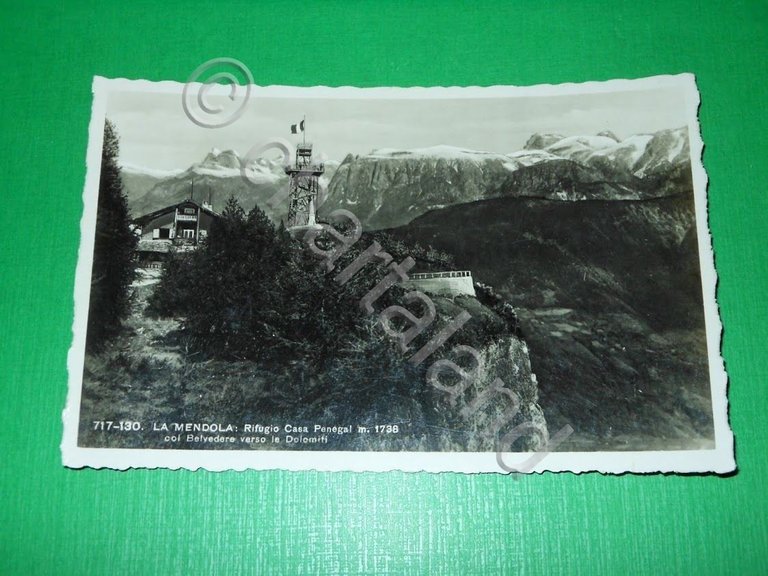 Cartolina La Mendola - Rifugio Casa Penegal 1930 ca