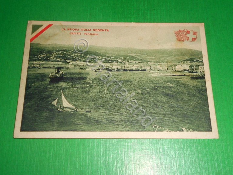 Cartolina La Nuova Italia Redenta - Trieste - Panorama 1915
