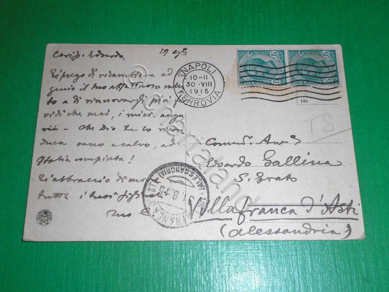 Cartolina La Nuova Italia Redenta - Trieste - Panorama 1915