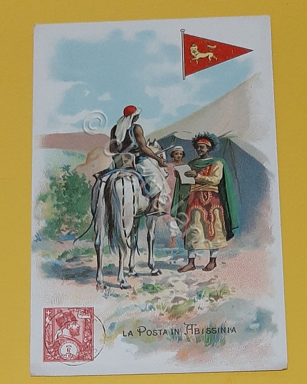 Cartolina La Posta in Abissinia - 1906