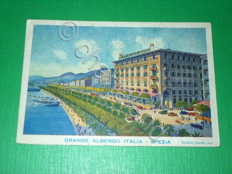 Cartolina La Spezia - Grande Albergo Italia 1928