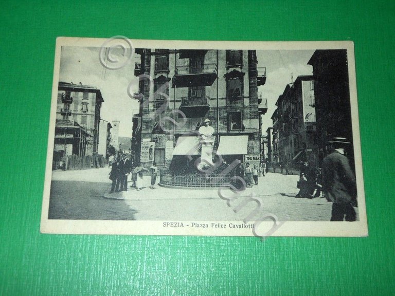 Cartolina La Spezia - Piazza Felice Cavallotti 1917 ca | Immagine Gallery 2