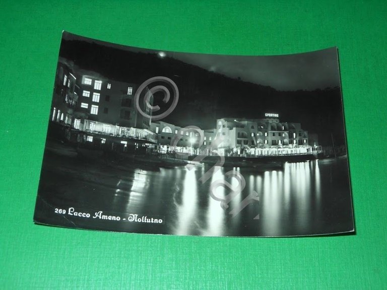 Cartolina Lacco Ameno - Notturno 1958